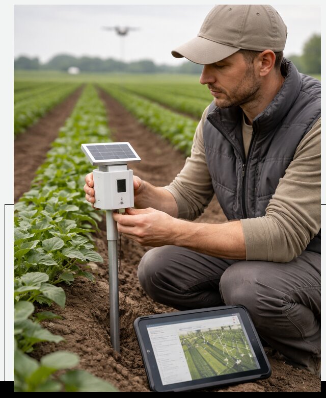 IoT мониторинг сельскохозяйственных полей и контроля в Добрянке